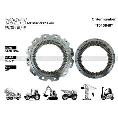 R220-9 সুইং ইস্পাত খননকারীর রিং গিয়ার 39Q6-12110 63T মসৃণ অপারেশন জন্য