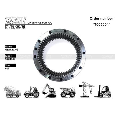 YN32W01056P1 SK200-8 এক্সকাভেটর সুইং গিয়ার রিং ফর সুইং ড্রাইভ এক্সকাভেটর স্পেয়ার পার্টস