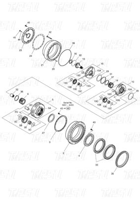 404-00098C 170402-00009 ভ্রমণ ড্রাইভ ব্যবহার DOOSAN ক্যাটালগ DX300 SOLAR300-5/7