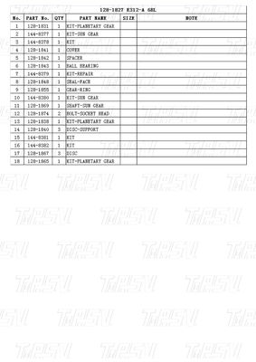 ক্যাটালগ 128-1827 ইস্পাত CATERPILLER Excavator ফাইনাল ড্রাইভ মোটর E312A