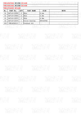 ভলভো ক্যাটালগের জন্য EC140B এক্সক্যাভেটর প্ল্যানেটার স্কিং রিডাক্টর VOE14507900