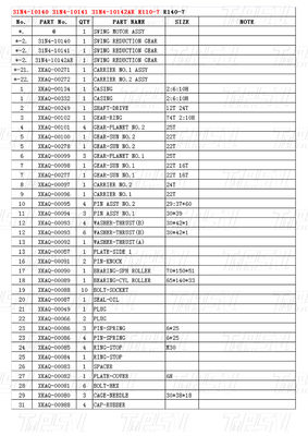 R110-7 কালো OEM এক্সক্যাভেটর সুইং মোটর ড্রাইভ পার্টস ক্যাটালগ 31N4-10140