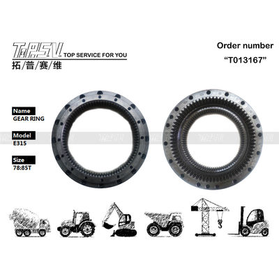 102-6534 কালো ভ্রমণ ইস্পাত গিয়ার রিং জন্য Excavator CATERPILLAR E315