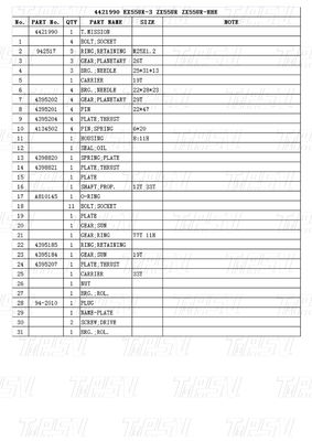 Excavator Swing Drives Catalog EX55UR-3 ZX55UR ZX55UR-HHE 4421990 এর উপর বোল্ট