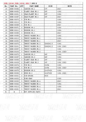 31N1-10140 31N1-10141 R80-7 খননকারী সুইং ড্রাইভ ক্যাটালগ প্ল্যানেটার রিডাক্টর প্রকার মডেলের উপর নির্ভর করে পরিবর্তিত হয়