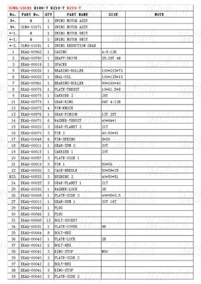 31N6-10181 R215-7 এক্সক্যাভার সুইং ড্রাইভস ক্যাটালগ শক্তি এবং খনির মেশিনের জন্য
