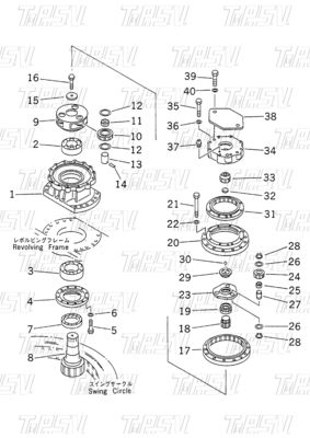 20Y-26-00010 PC200-6 খনির যন্ত্রপাতি অ্যাপ্লিকেশন জন্য Excavator সুইং ড্রাইভ ক্যাটালগ