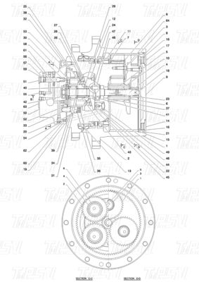 মডেল PY53D00004F1 SK55 Excavator Travel Drive Catalog এর উপর নির্ভর করে