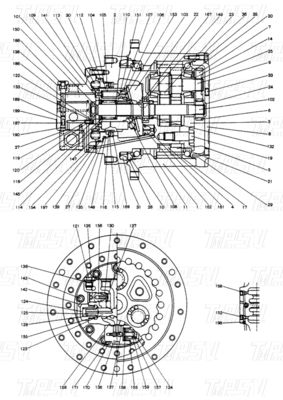 বোল্ট-অন 2441U829F1 SK120-3 এক্সক্যাভেটর ভ্রমণ ড্রাইভ ক্যাটালগ মোটর বিভিন্ন এক্সক্যাভেটর ব্র্যান্ড এবং মডেলের সাথে সামঞ্জস্যপূর্ণ