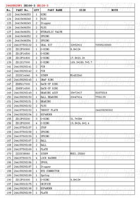 বোল্ট-অন 2441U829F1 SK120-3 এক্সক্যাভেটর ভ্রমণ ড্রাইভ ক্যাটালগ মোটর বিভিন্ন এক্সক্যাভেটর ব্র্যান্ড এবং মডেলের সাথে সামঞ্জস্যপূর্ণ