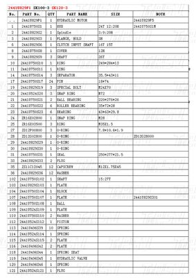 বোল্ট-অন 2441U829F1 SK120-3 এক্সক্যাভেটর ভ্রমণ ড্রাইভ ক্যাটালগ মোটর বিভিন্ন এক্সক্যাভেটর ব্র্যান্ড এবং মডেলের সাথে সামঞ্জস্যপূর্ণ