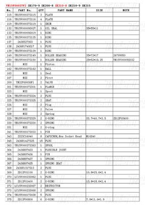 যন্ত্রপাতি মেরামতের কারখানা YN15V00037F2 SK210-8Excavator Travel Drvie Catalog Parts in Transport Packaging কাঠের বাক্স