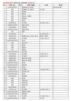 ইনস্টলেশন বোল্ট-অন LQ15V00007F2 Excavator Travel Drive ক্যাটালগ মডেল অনুযায়ী পরিবর্তিত হয়