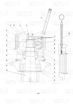 বোল্ট-অন মডেল 11C0164 CLG225C Excavator Swing Drive Catalog অনুযায়ী পরিবর্তিত হয়