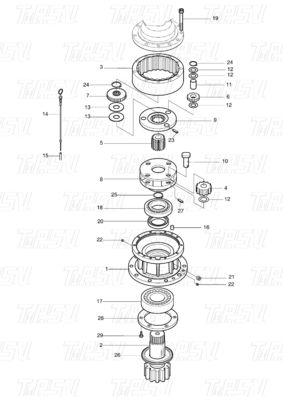 404-00062 DH150-7 Excavator Swing Drive Catalog একাধিক ব্র্যান্ড এবং মডেলের জন্য মোটর