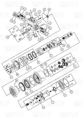 452-6213 E306E Excavator ভ্রমণ ড্রাইভ ক্যাটালগ বোল্ট অন