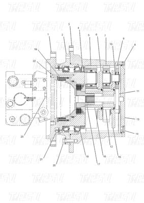 ভারী দায়িত্ব ইস্পাত 162-1379 E312B Excavator ভ্রমণ ড্রাইভ ক্যাটালগ