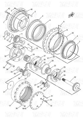 102-6500 E315-A Excavator Travel Drive Catalog Bolt-on In Stock কালো কারখানার রঙ