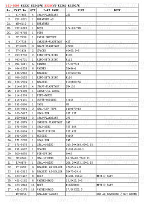 কালো 191-2693 E325C এক্সক্যাভেটর সুইং ড্রাইভ ক্যাটালগ বোল্ট ইন স্টক হাইড্রোলিক সুইং ড্রাইভ