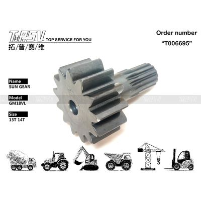 GM18VL Excavator Transmission System Excavator Travel Sun Gear For Machinery Repair Shops In Black (জিএম১৮ভিএল) এক্সকাভেটর ট্রান্সমিশন সিস্টেম এক্সকাভেটর ভ্রমণ সান গিয়ার মেশিন মেরামতের জন্য শপিং মেশিনের জন্য কালো