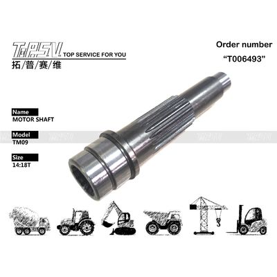 রঙ কালো TM09 Excavator Travel Motor Shaft Hydraulic Pump Parts for Machinery Repair and Maintenance Solutions সরবরাহকারী