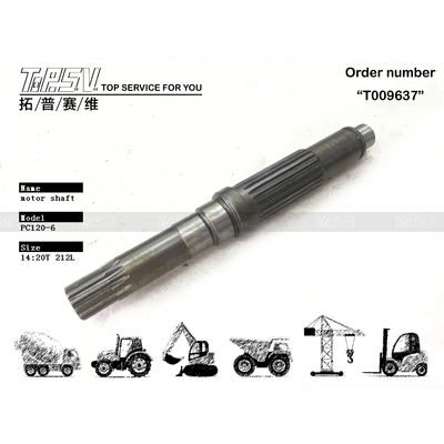 TZ263B2002-01 PC120-6 এক্সক্যাভেটর ভ্রমণ মোটর শ্যাফ্ট ইস্পাত ছিদ্র প্রতিরোধের