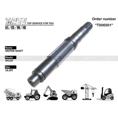 PC120-6 GM18VL Excavator Travel Motor Shaft কালো TZ269B2002-00 16:20T