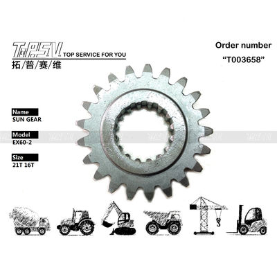 3051680 সামঞ্জস্য বিভিন্ন EX60-2 Excavator Swing 1 Stage Sun Gear Models Steel Excavator Travel Motor Parts সঙ্গে সামঞ্জস্যপূর্ণ