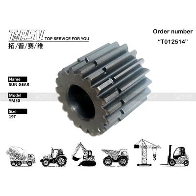 উচ্চ নির্ভুলতা YM30 খননকারীর ভ্রমণ ২-পর্যায়ের সান গিয়ার ভারী যন্ত্রপাতির জন্য কালো ফিনিশে