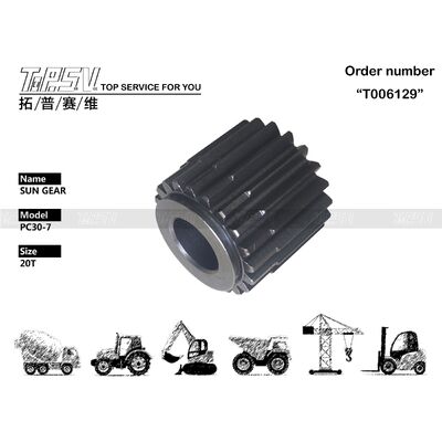 FUFRP-1159-08 উচ্চ নির্ভুলতা PC30-7 খননকারীর ভ্রমণ ২ পর্যায় সান গিয়ার, কালো রঙে