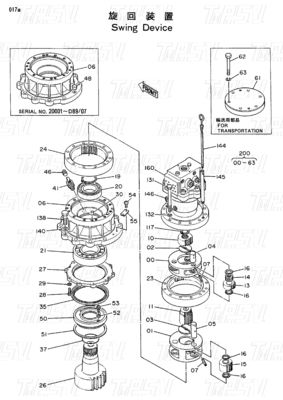 Good price হিটাচি এক্সক্যাভেটর ক্যাটালগ EX100 9097684 এর জন্য এক্সক্যাভেটর সুইং ড্রাইভ হ্রাসকারী অনলাইন