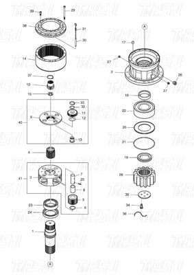 Good price K1002518B K1002518 K1002518A 130401-00021 DX300 এক্সক্যাভেটর সুইং ড্রাইভ ক্যাটালগ বিভিন্ন এক্সক্যাভেটর মডেল ক্ষমতা সহ অনলাইন