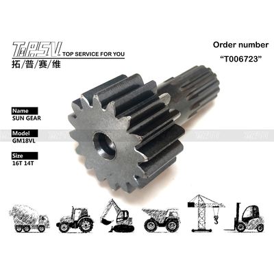 TZ263B1006-01 কালো GM18VL খননকারী ভ্রমণ সান গিয়ার চিত্র দেখুন হাইড্রোলিক মোটর ড্রাইভ সহ কালো রঙে