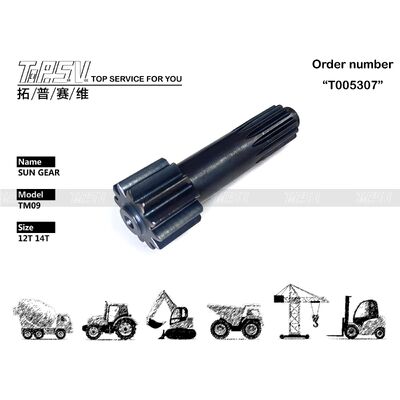 Good price প্ল্যানেটারি রিডিউসার টাইপ TM09 এক্সকাভেটর ট্র্যাভেল ১ স্টেজ সান গিয়ার মোটর যন্ত্রাংশ, উচ্চ নির্ভুলতা এবং নির্ভরযোগ্যতা সহ অনলাইন