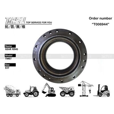 ট্র্যাভেল ড্রাইভ এক্সক্যাভেটর খুচরা যন্ত্রাংশের জন্য TM07 এক্সক্যাভেটর ট্র্যাভেল গিয়ার রিং পার্টস